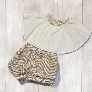 Crazy 8 Girls‎ 2 Piece Outfit Batwing Top With Shorts Bloomers 12-18 Months